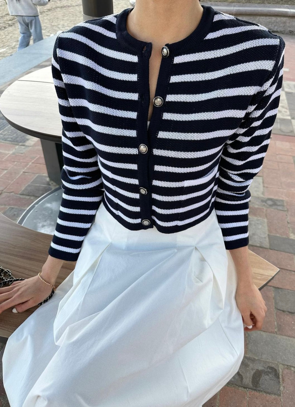 Holmes Striped Cardigan